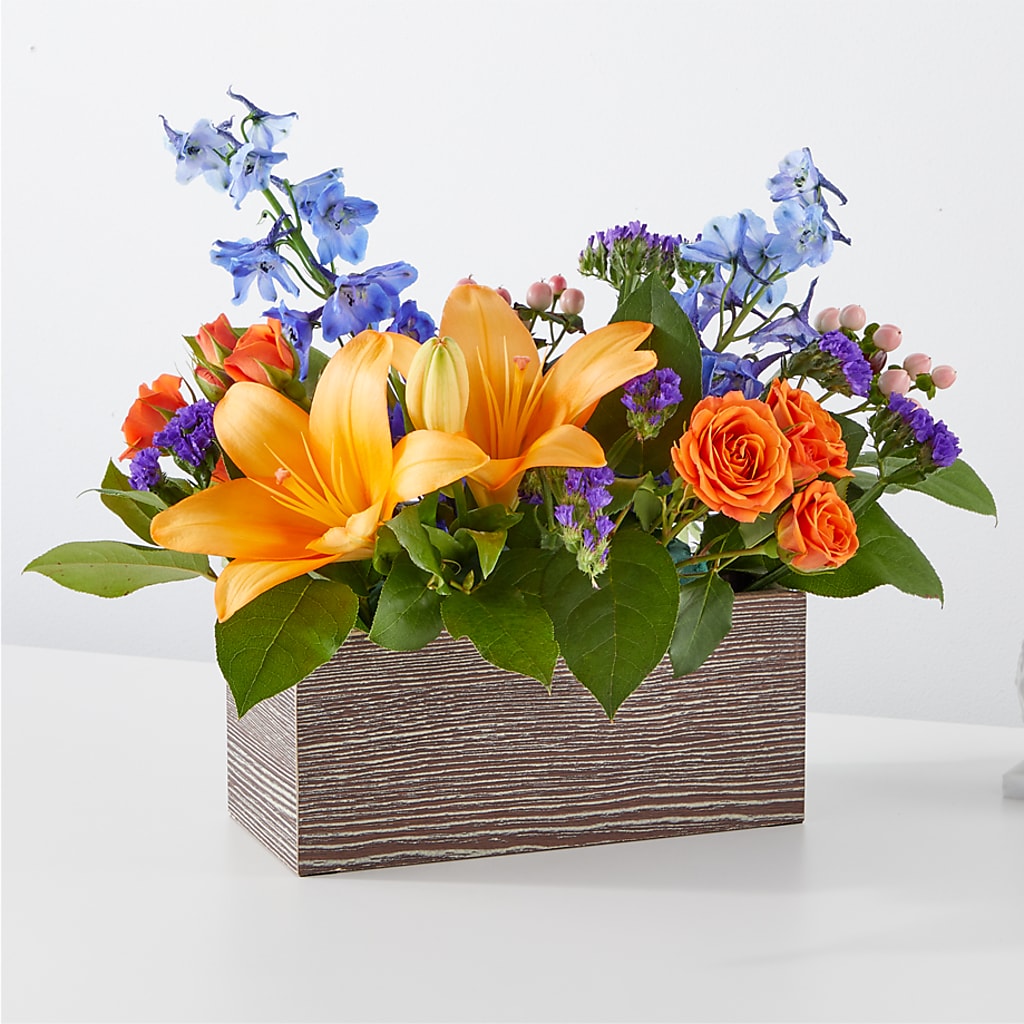 Radiant Citrus Box Bouquet – Sweet As Can Bee Florals, Baltimore MD