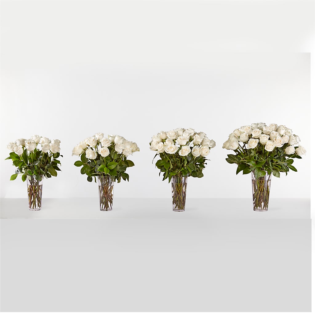 Long Stem White Rose Bouquet – Sweet As Can Bee Florals, Baltimore MD