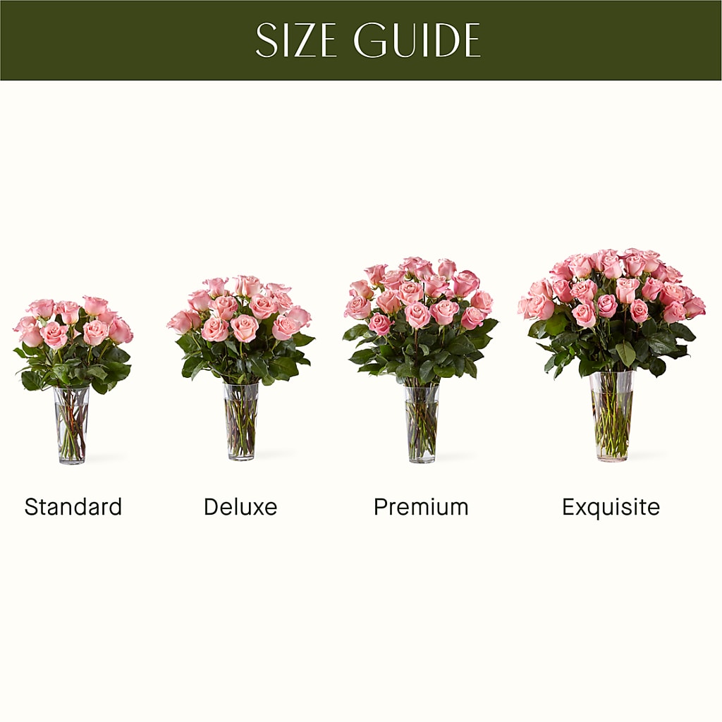 Long Stem Pink Rose Bouquet – Sweet As Can Bee Florals, Baltimore MD