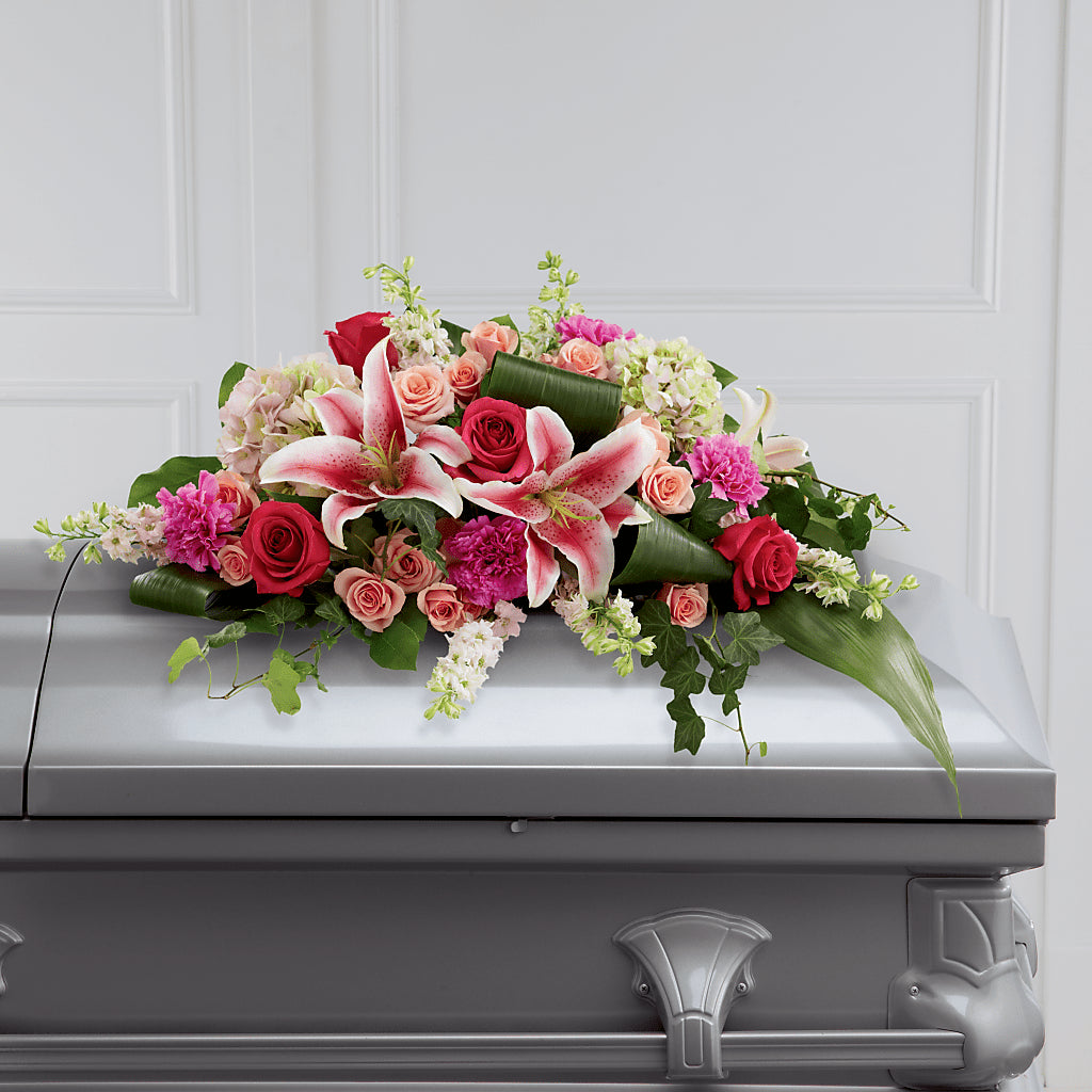 Splendid Grace Casket Spray – Sweet As Can Bee Florals, Baltimore MD