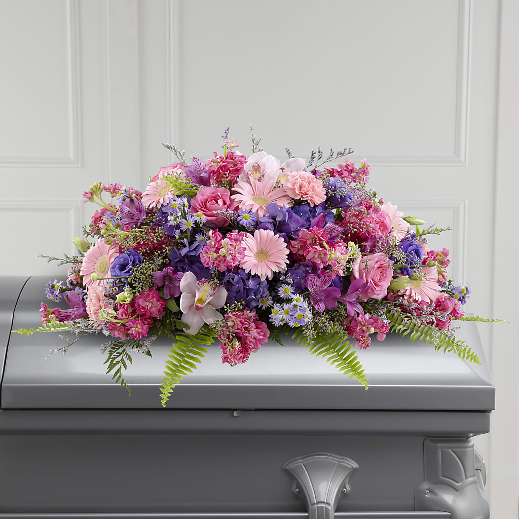 Glorious Garden Casket Spray – Sweet As Can Bee Florals, Baltimore MD