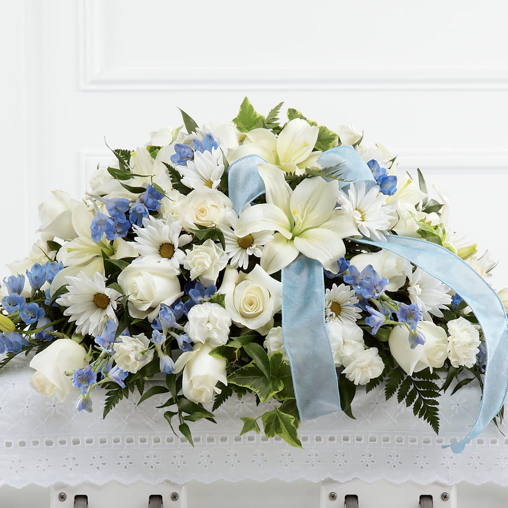 Tender Treasure Casket Spray – Sweet As Can Bee Florals, Baltimore MD