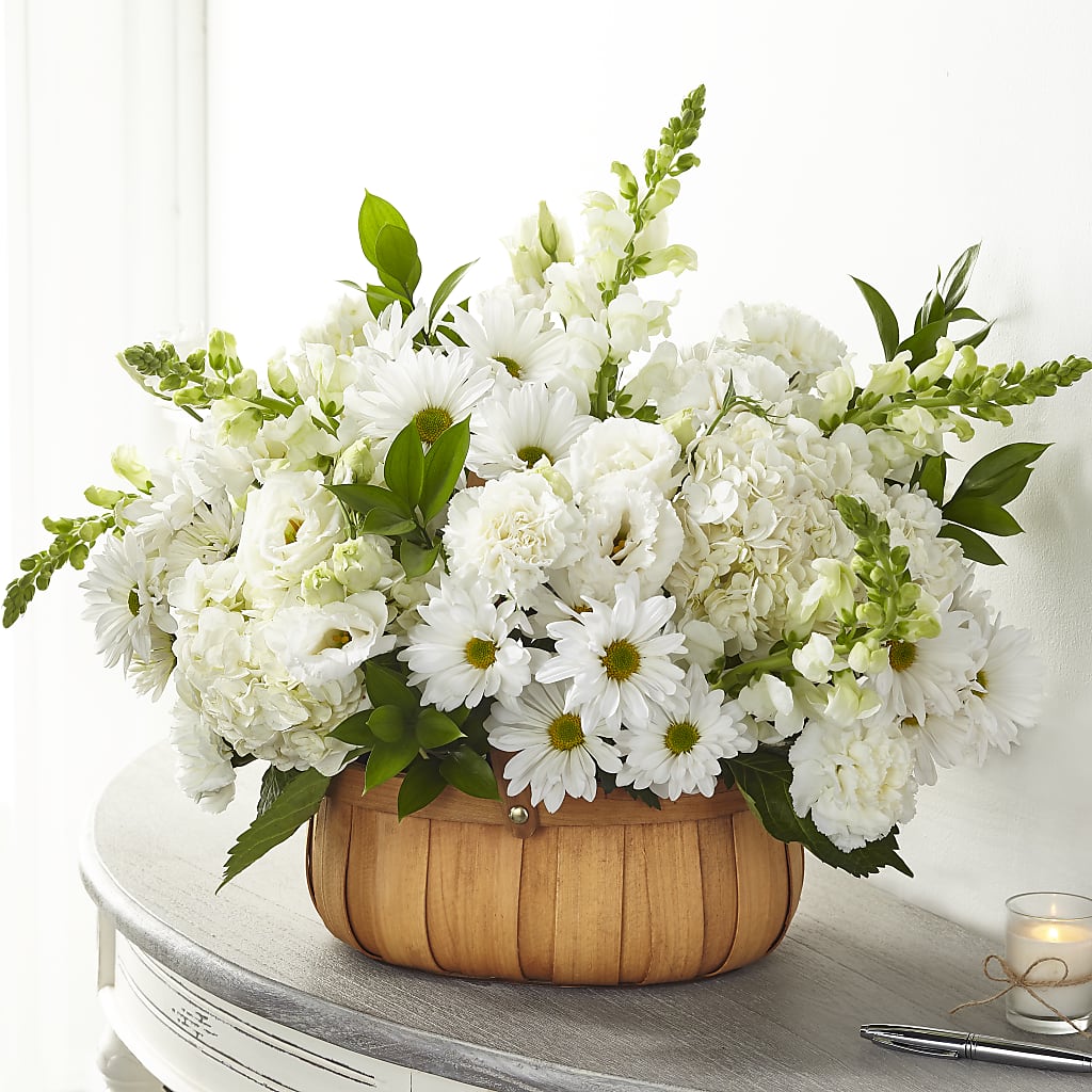 Pure Ivory Basket – Sweet As Can Bee Florals, Baltimore MD