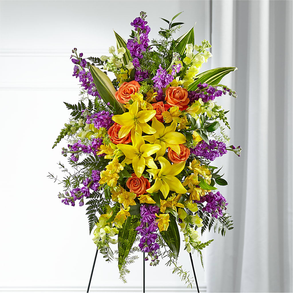 Thoughtful Prayers Standing Spray – Sweet As Can Bee Florals, Baltimore MD