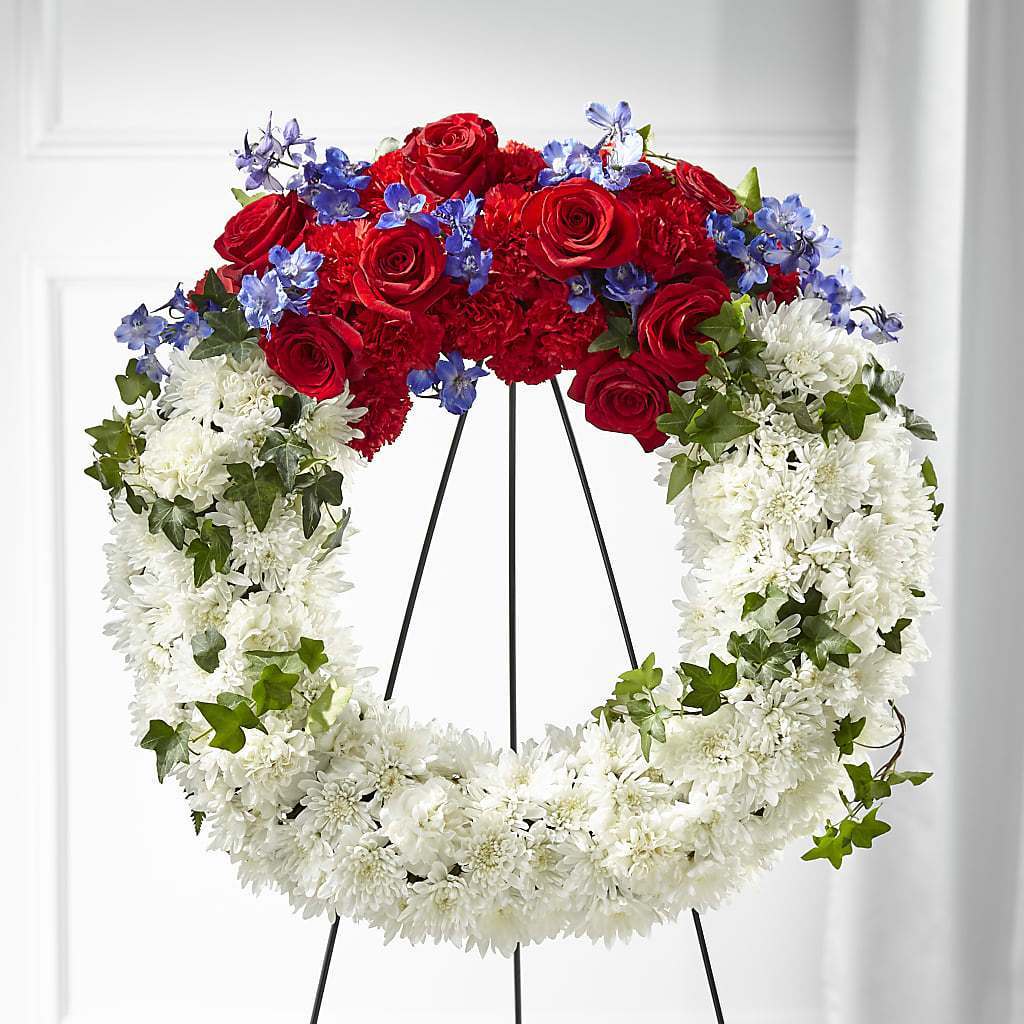 Patriotic Passion Wreath – Sweet As Can Bee Florals, Baltimore MD