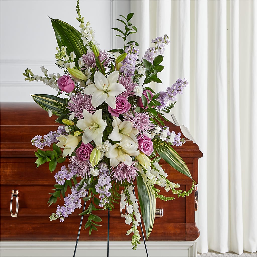 Grateful Hearts Standing Spray – Sweet As Can Bee Florals, Baltimore MD