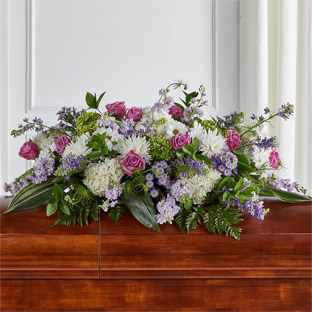 Meadows of Serenity Casket Spray – Sweet As Can Bee Florals, Baltimore MD