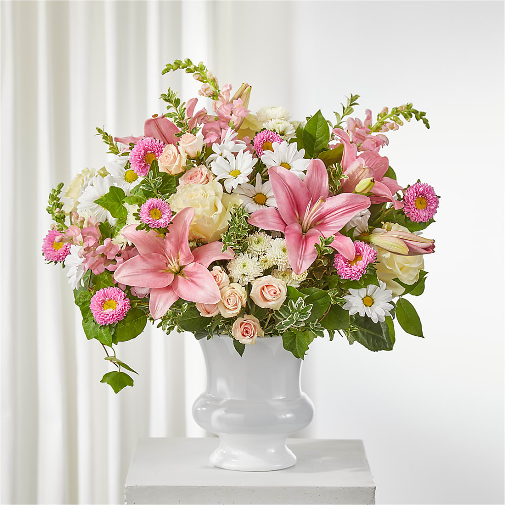 Empathetic Blooms Urn Arrangement – Sweet As Can Bee Florals, Baltimore MD