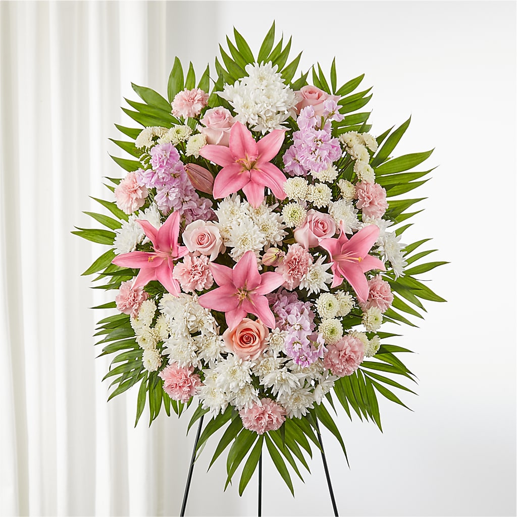 Offering Solace Standing Spray – Sweet As Can Bee Florals, Baltimore MD