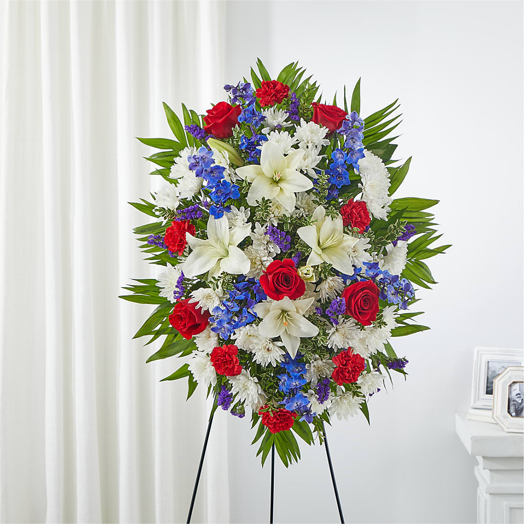 Cherished Service Standing Spray – Sweet As Can Bee Florals, Baltimore MD