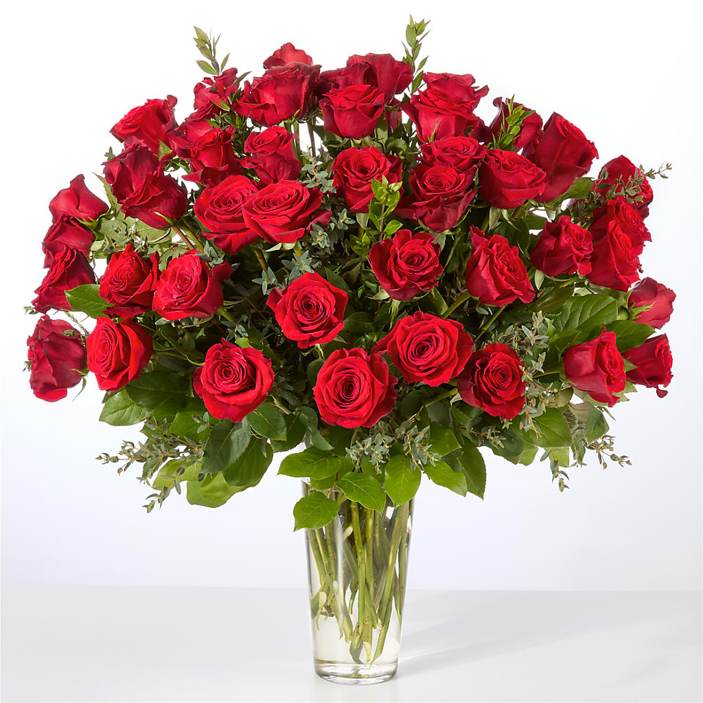 Forever Yours Fifty Stem Red Rose Bouquet – Sweet As Can Bee Florals, Baltimore MD