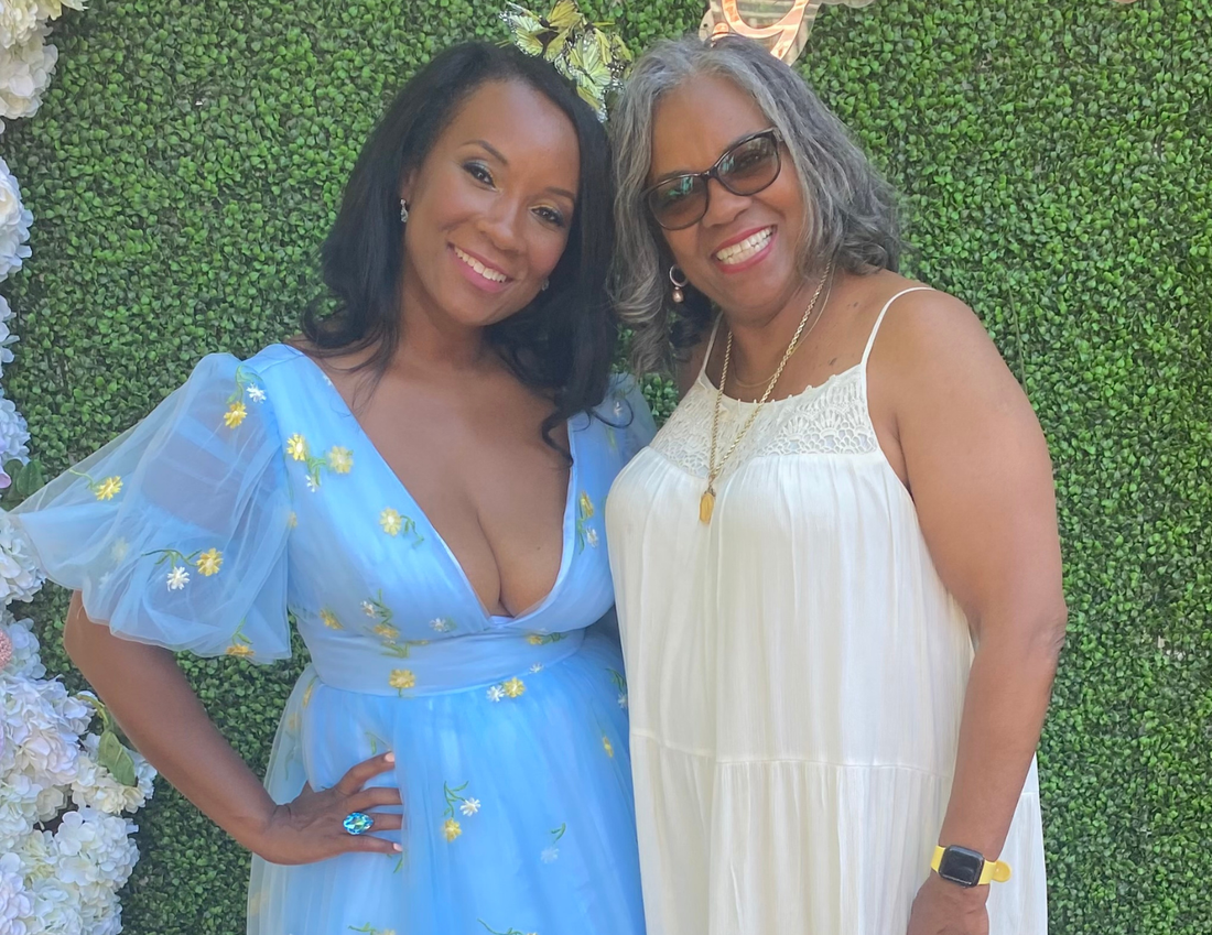 Kendra Watts with her lovely Mom. Sweet As Can Bee Florals, Baltimore