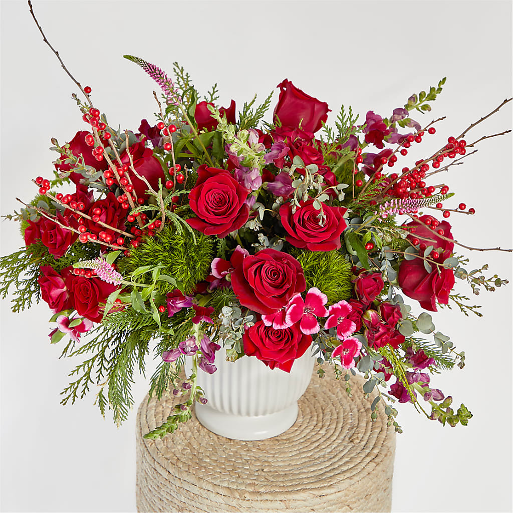 Big Red Bow Bouquet –  Sweet As Can Bee Florals, Baltimore MD
