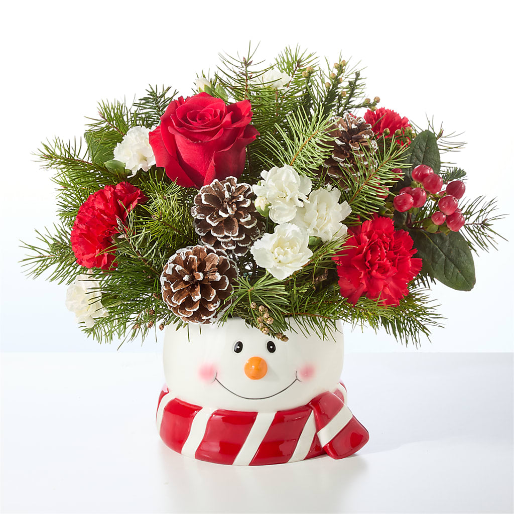 Jolly Snowman Bouquet –  Sweet As Can Bee Florals, Baltimore MD