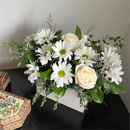 Fresh Linen Box Bouquet –  Sweet As Can Bee Florals, Baltimore MD