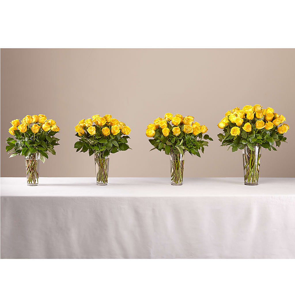 Long Stem Yellow Rose Bouquet –  Sweet As Can Bee Florals, Baltimore MD