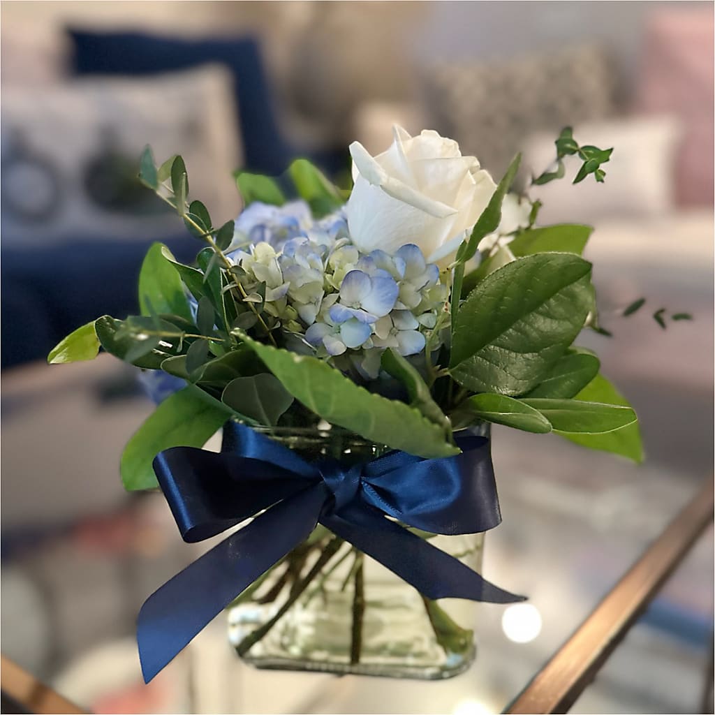 Sky Blue Delight Bouquet –  Sweet As Can Bee Florals, Baltimore MD