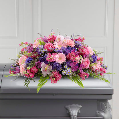Glorious Garden Casket Spray –  Sweet As Can Bee Florals, Baltimore MD