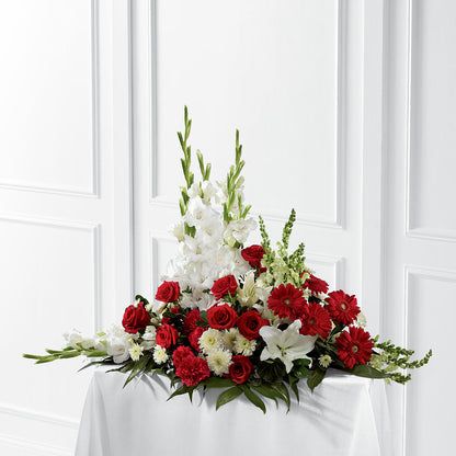 Crimson & White Arrangement –  Sweet As Can Bee Florals, Baltimore MD