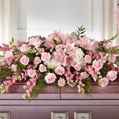 Life & Remembrance Casket Spray –  Sweet As Can Bee Florals, Baltimore MD