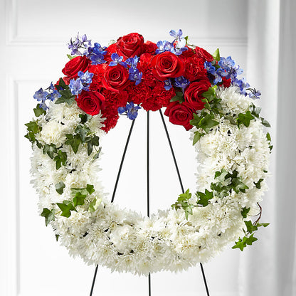 Patriotic Passion Wreath –  Sweet As Can Bee Florals, Baltimore MD