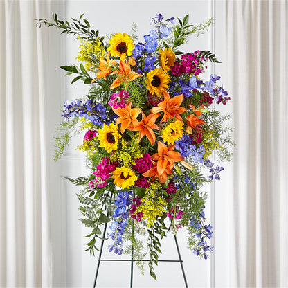 Sunlit Memories Standing Spray (Standard) –  Sweet As Can Bee Florals, Baltimore MD