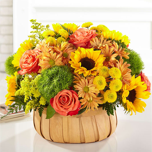 Harvest Sunflower Basket –  Sweet As Can Bee Florals, Baltimore MD