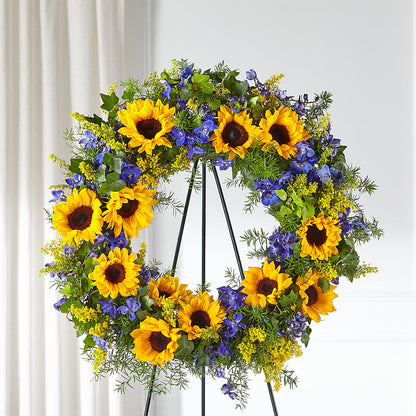 Bright Rays Wreath –  Sweet As Can Bee Florals, Baltimore MD