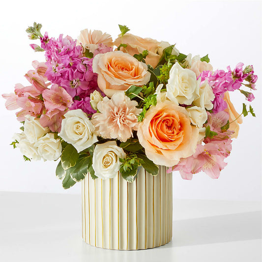 Paradise Bouquet with Ivory Vase –  Sweet As Can Bee Florals, Baltimore MD