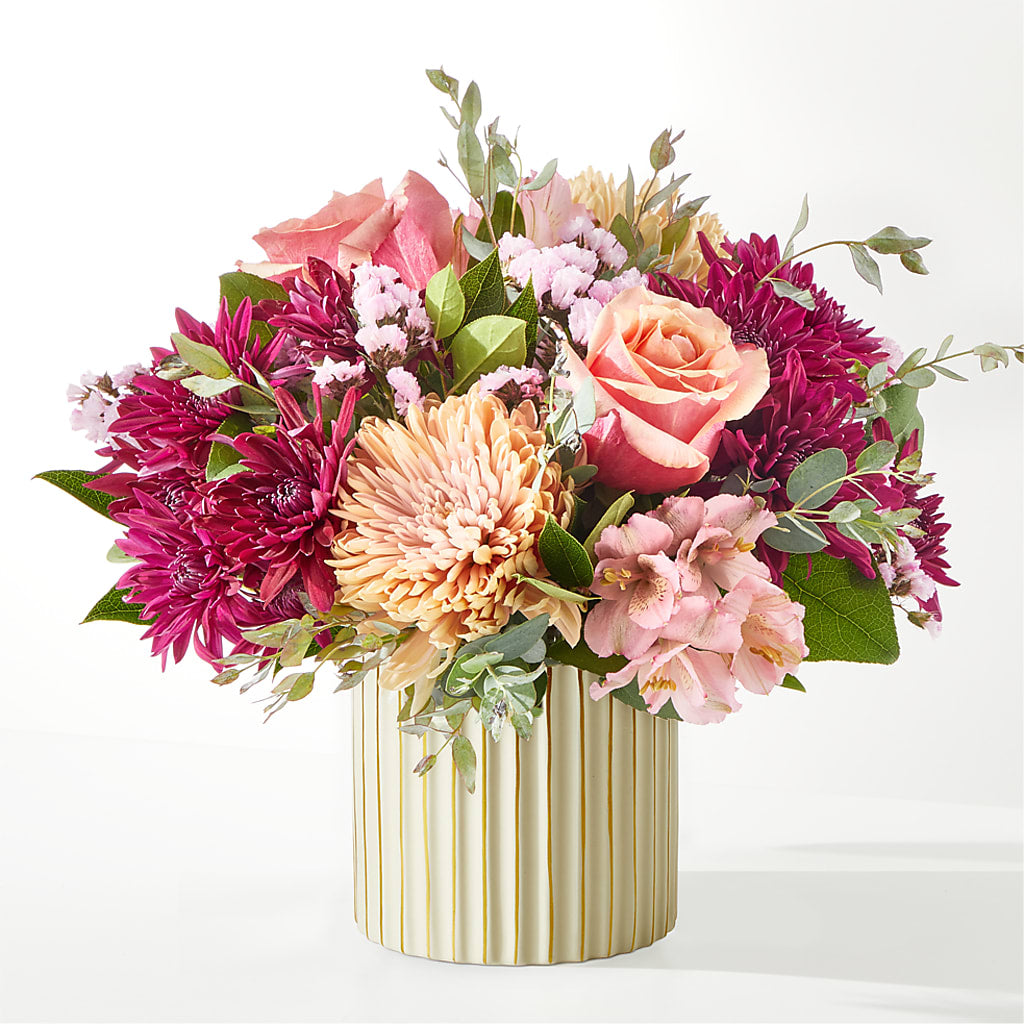 Berry Cobbler Bouquet with Ivory Vase –  Sweet As Can Bee Florals, Baltimore MD