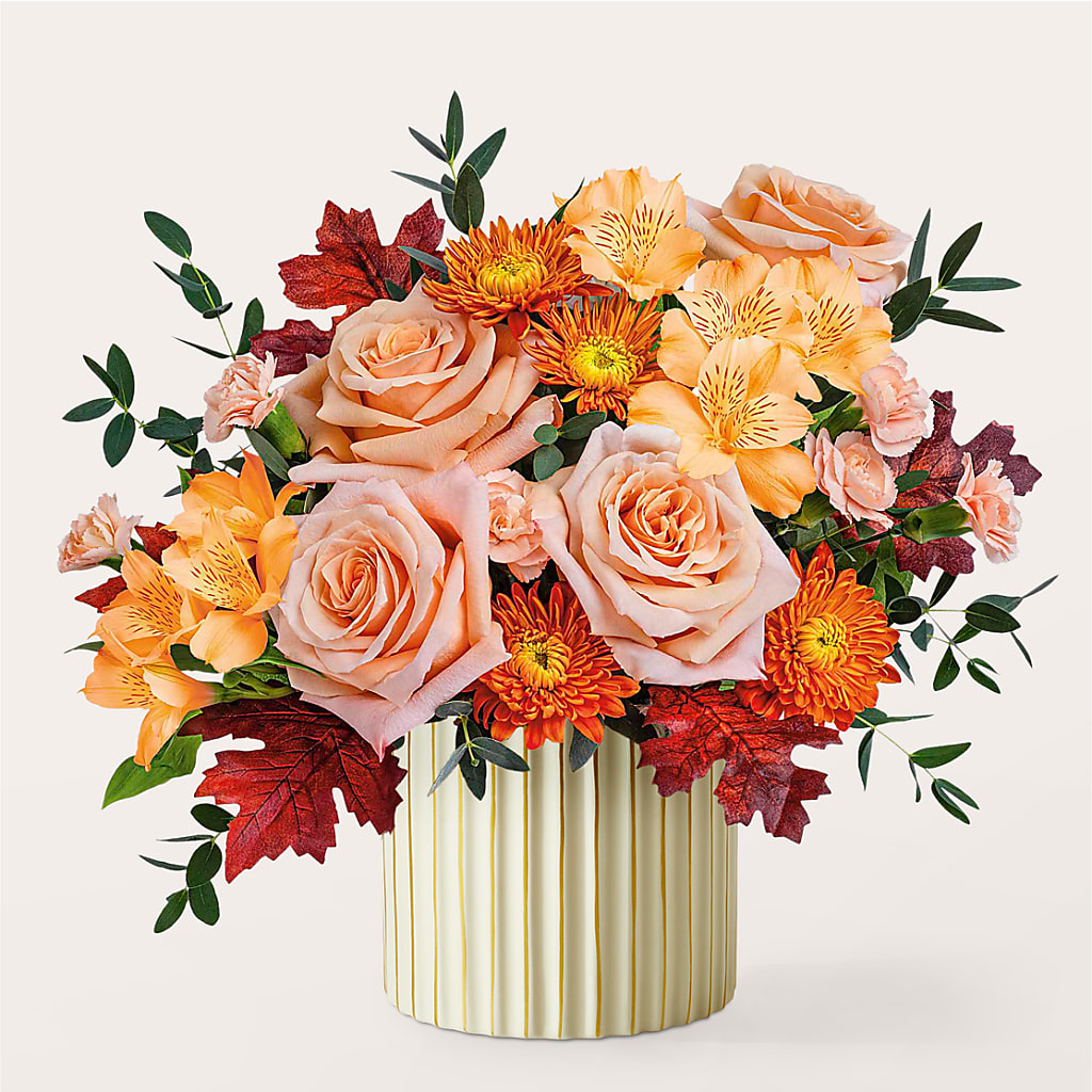 Spiced Latte Bouquet with Ivory Vase –  Sweet As Can Bee Florals, Baltimore MD