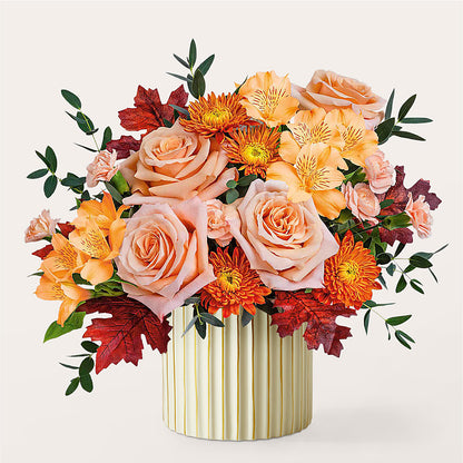 Spiced Latte Bouquet with Ivory Vase –  Sweet As Can Bee Florals, Baltimore MD