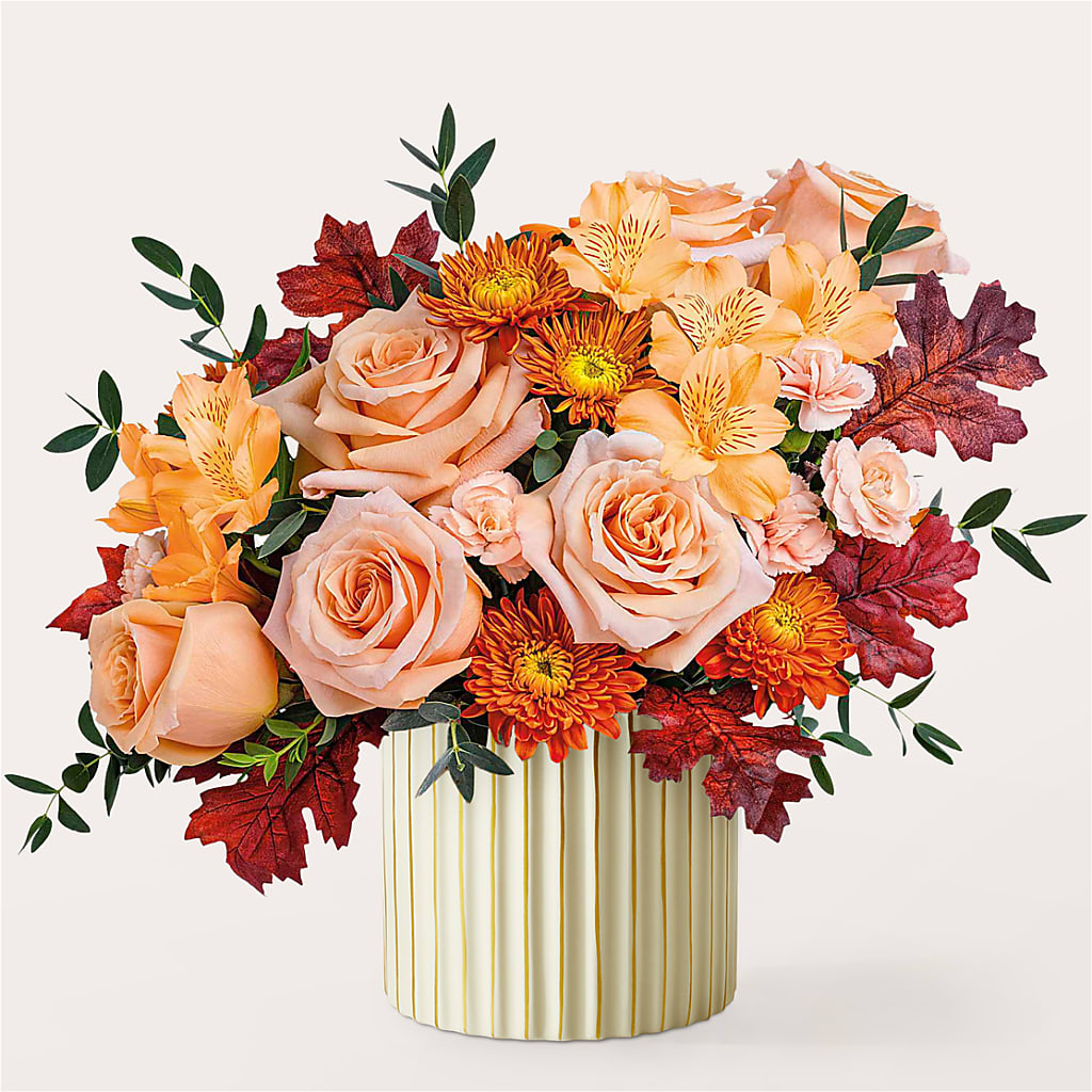 Spiced Latte Bouquet with Ivory Vase –  Sweet As Can Bee Florals, Baltimore MD
