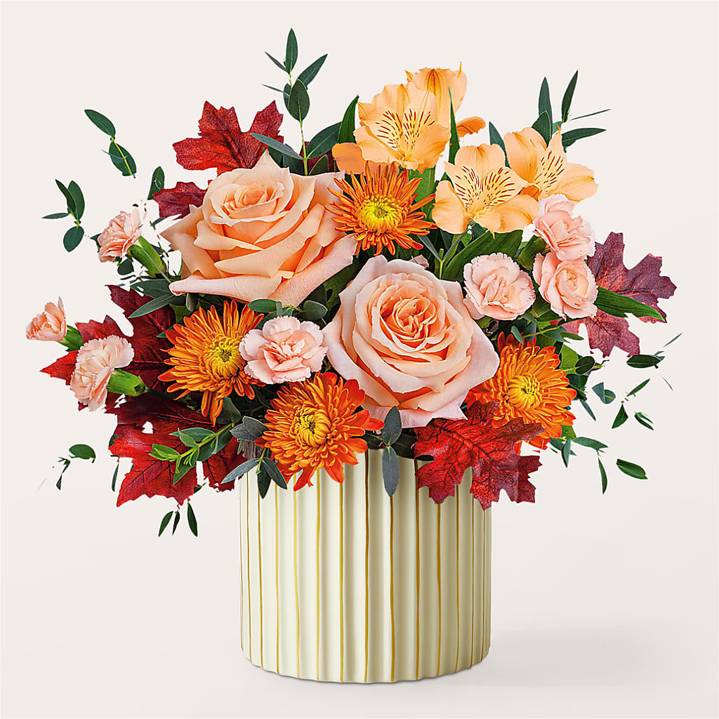 Spiced Latte Bouquet with Ivory Vase –  Sweet As Can Bee Florals, Baltimore MD