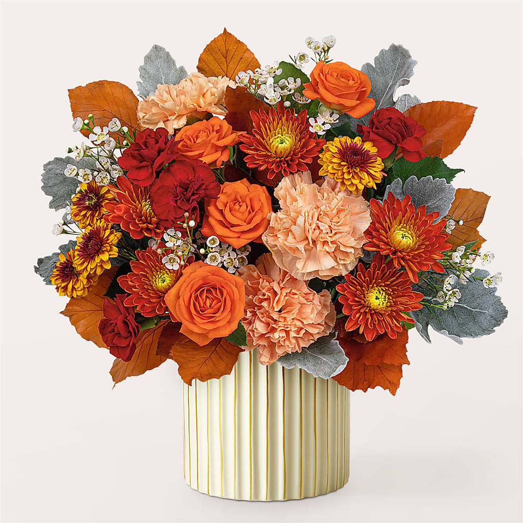 Merlot Bouquet with Ivory Vase –  Sweet As Can Bee Florals, Baltimore MD