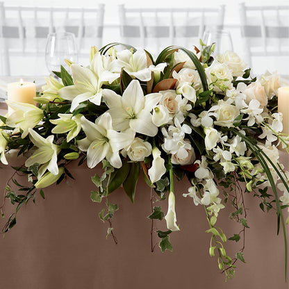 White Linen Arrangement –  Sweet As Can Bee Florals, Baltimore MD