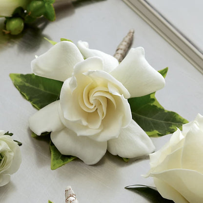 Gardenia Boutonniere –  Sweet As Can Bee Florals, Baltimore MD